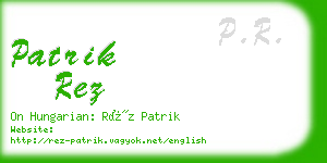 patrik rez business card